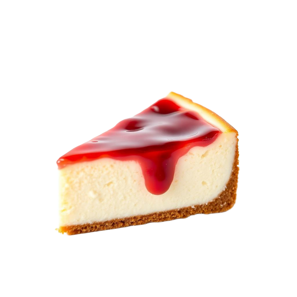 Creamy cheesecake slice